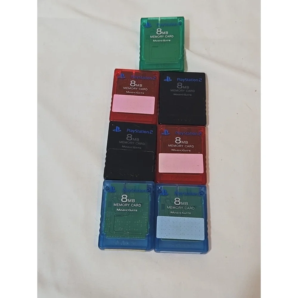 Genuine Sony Playstation 2 PS2 MagicGate 8mb Memory Cards SCPH-10020 (Lot of 7)